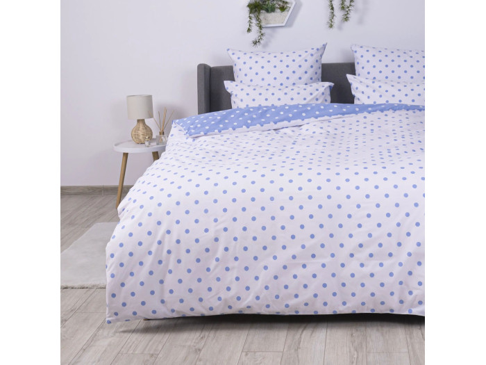 Комплект постільної білизни TEP Light Blue Dots 70x70 полуторна