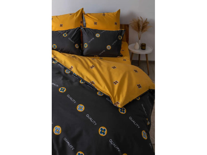 Комплект постельного белья TEP Soft dreams Grey and Orange двуспальное